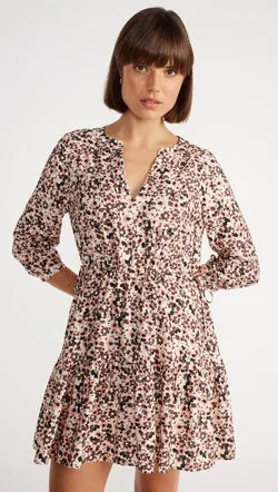 Alina Mini Dress Peach - Final Sale