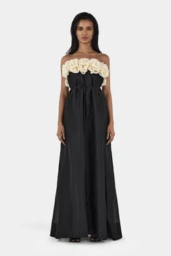 Aster Maxi Dress Black/Cream