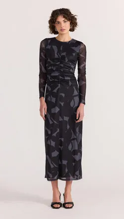 Aura Mesh Midi Dress