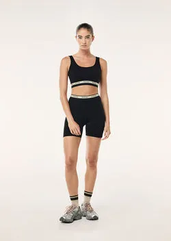 AVANT 5" BIKE SHORT IN BLACK & BISCUIT