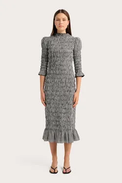 Amalia Dress - Noir Gingham