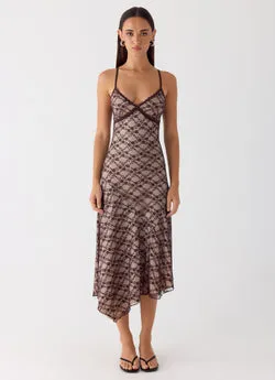 Amelia Midi Dress - Chocolate