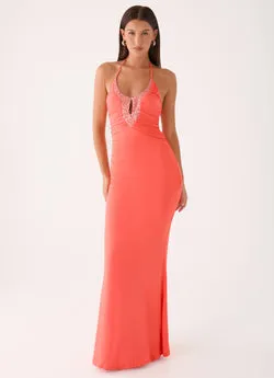 Aminata Maxi Dress - Burnt Coral