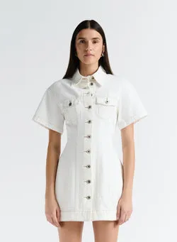 OLLIE DRESS (WHITE DENIM)