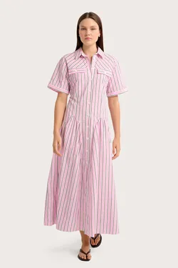 Antonia Dress - Granita Stripe