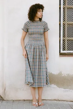 Blue Check Marta Dress