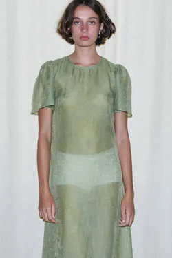 Jade Garden Jacquard Dress