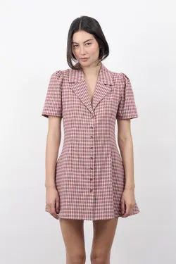 Jam Gingham Button Front Dress