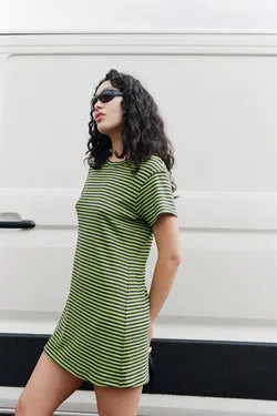 Slime Stripe Hemp Dress