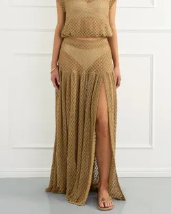 Beige Pia Maxi Skirt