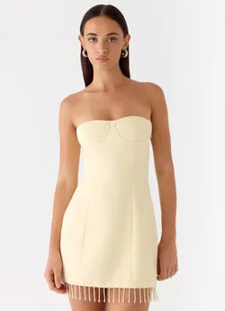 Arista Strapless Mini Dress - Yellow