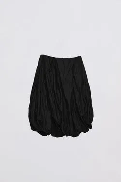 BLACK COTTON METAL DELIQUESCE SKIRT