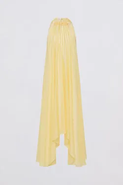 LEMON CHIFFON EFFUSE DRESS