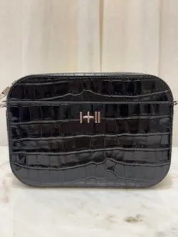 DYLAN KAIN Black Croc Camera Bag