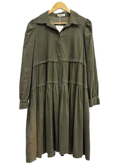 ALESSANDRA Olive Corduory Dress S/M