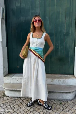 Reese Midi Dress Cream