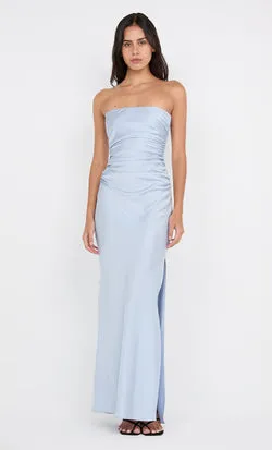 ETERNITY STRAPLESS MAXI DRESS - DUSTY BLUE