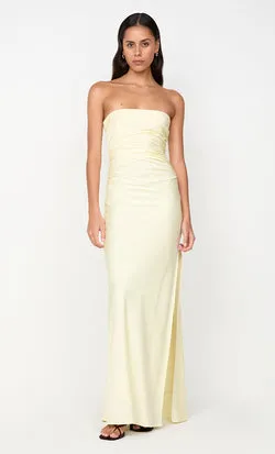 ETERNITY STRAPLESS MAXI DRESS - ICE YELLOW