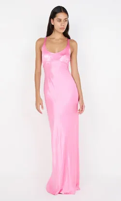 MAXINA CROSSOVER DRESS - CANDY PINK