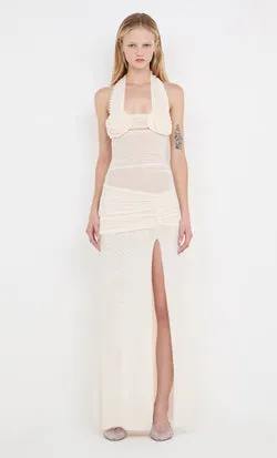 VIOLA SPIRAL MAXI DRESS - BUTTERCREAM