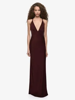 DAKOTA V MAXI DRESS - PLUM