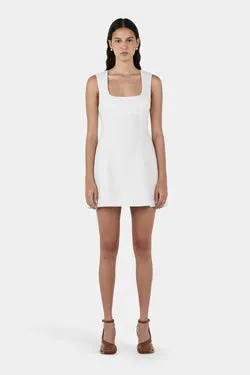 Bonython Linen Mini Dress Ivory
