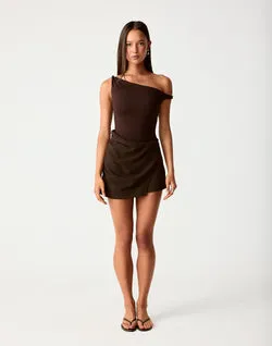 Brady Mini Skirt (Chocolate)