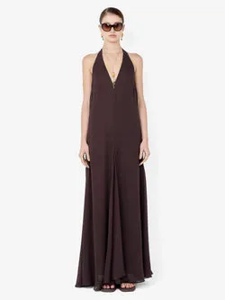 SABRINA TRAPEZE DRESS - DARK CHOCOLATE