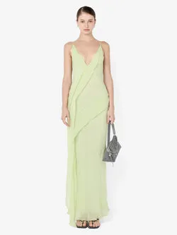 SABRINA ASYM MAXI DRESS - WASABI