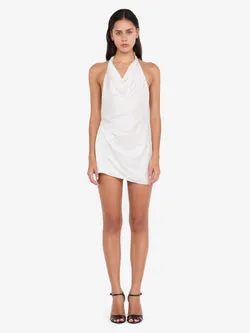 BENNET HALTER MINI DRESS - WHITE
