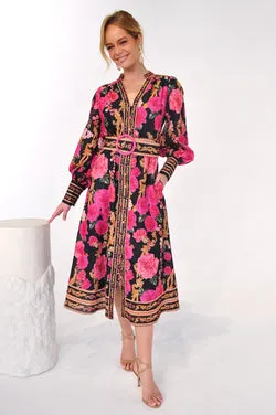 Bella Long Sleeve Midi Dress - FINAL SALE