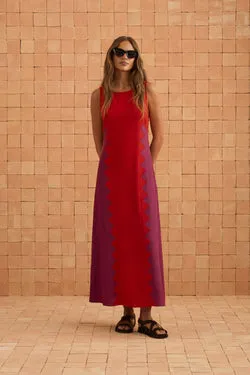 Binnie Dress In Foxglove Rosa