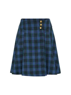 Blair Pleated Skirt - Chocolate or Blue