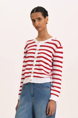 Blanca Knit - Cherry Stripe