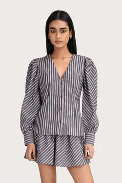 Celeste Mini Skirt - Liquorice Stripe