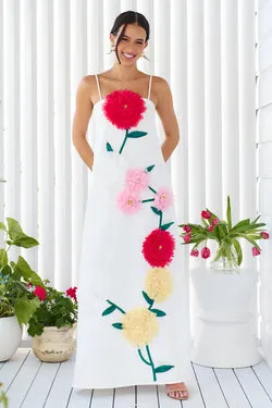 ELLIATT | Buttercup Embroidered Maxi Dress - White
