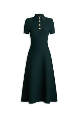 CREPE KNIT POPPY SHIRT DRESS