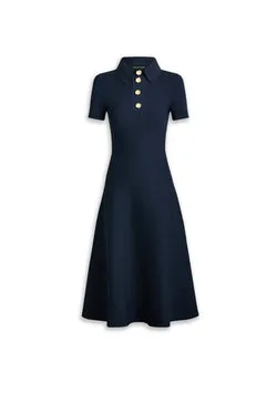 CREPE KNIT POPPY SHIRT DRESS