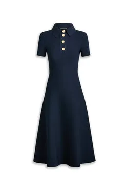 CREPE KNIT POPPY SHIRT DRESS