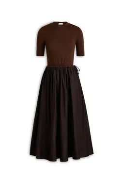 POLISHED VOILE SWEATER DRESS