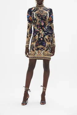 CROSS FRONT MINI DRESS PLAY YOUR CARDS RIGHT