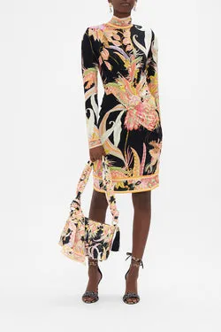 CROSS FRONT MINI DRESS LADY OF THE MOON