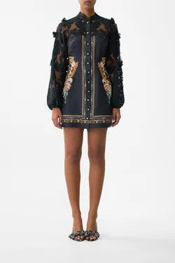 LACE SLEEVE MINI DRESS NOBLE ENDEAVOURS