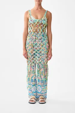 MACRAME MIDI DRESS JUST COASTING