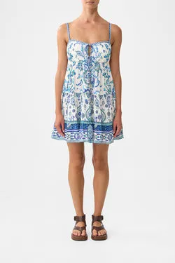 GATHERED BUST TIERED MINI DRESS ISNIK LULLABY