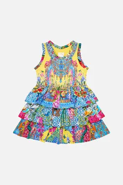 KIDS JERSEY TANK MINI DRESS W LAYERED SKIRT SULTANAHMET SUMMER