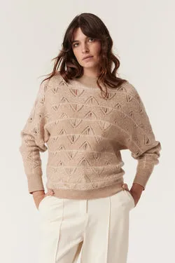 Cashwool Batwing Jumper - Latte