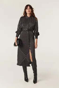 Imogen Dress - Linear Print