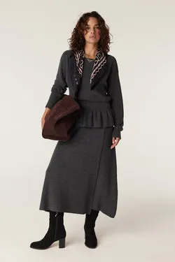 Eloise Merino Skirt - Charcoal