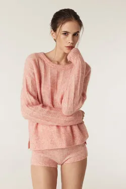 Colour Me Mohair Wool Mini Short - Melon